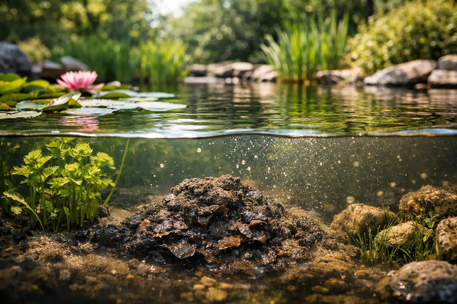 6 Wege, Teichschlamm ohne Absaugen zu reduzieren